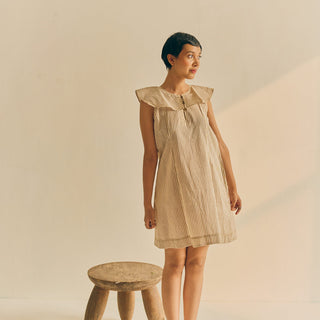 MIDAS SKATER DRESS WITH PETER PAN COLLAR STRIPES