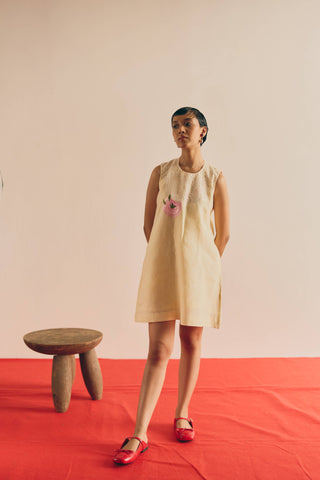 LINEN BLOOM SKATER DRESS